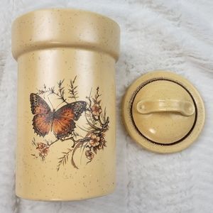 VTG Butterfly Treasure Craft kitchen canister